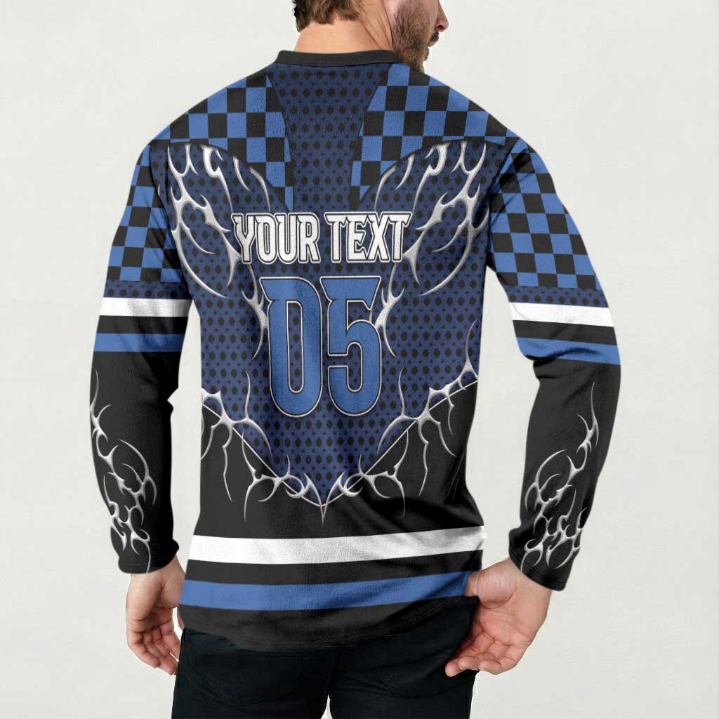 Custom Hockey Button Sweatshirt Tribal Strike