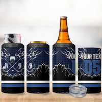 Custom Hockey 4 in 1 Can Cooler Tumbler Tribal Strike