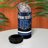 Custom Hockey 4 in 1 Can Cooler Tumbler Tribal Strike