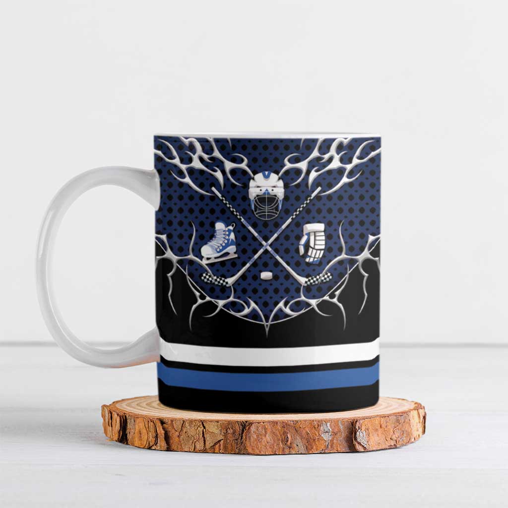 Custom Hockey Ceramic Mug Tribal Strike