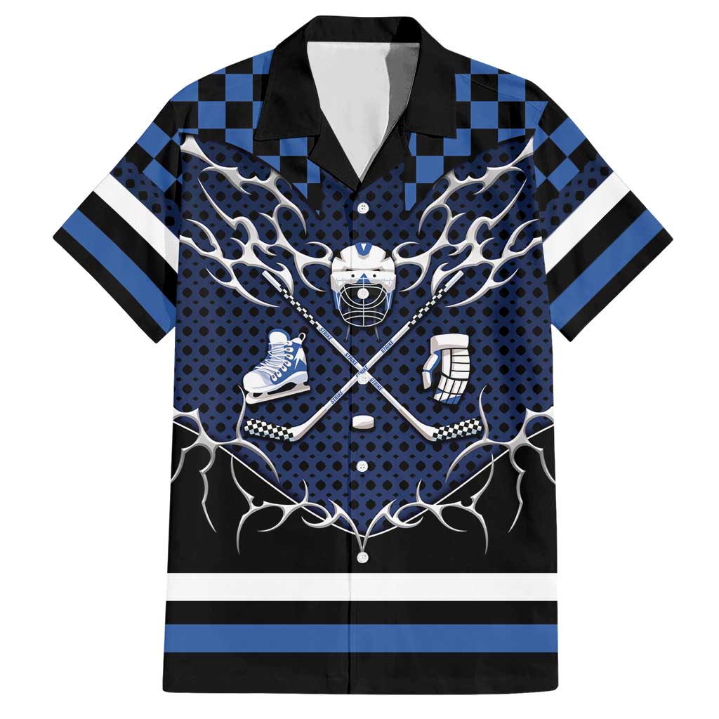Custom Hockey Hawaiian Shirt Tribal Strike