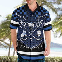 Custom Hockey Hawaiian Shirt Tribal Strike