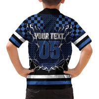 Custom Hockey Kid Hawaiian Shirt Tribal Strike