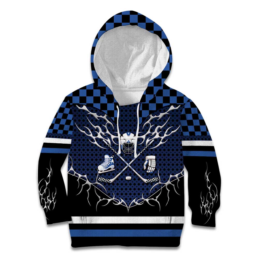 Custom Hockey Kid Hoodie Tribal Strike