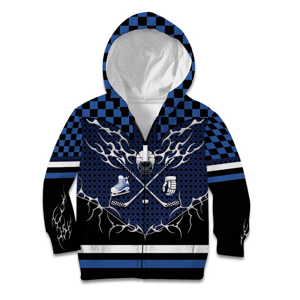 Custom Hockey Kid Hoodie Tribal Strike