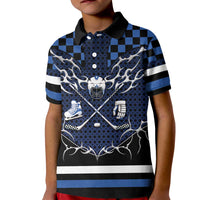 Custom Hockey Kid Polo Shirt Tribal Strike