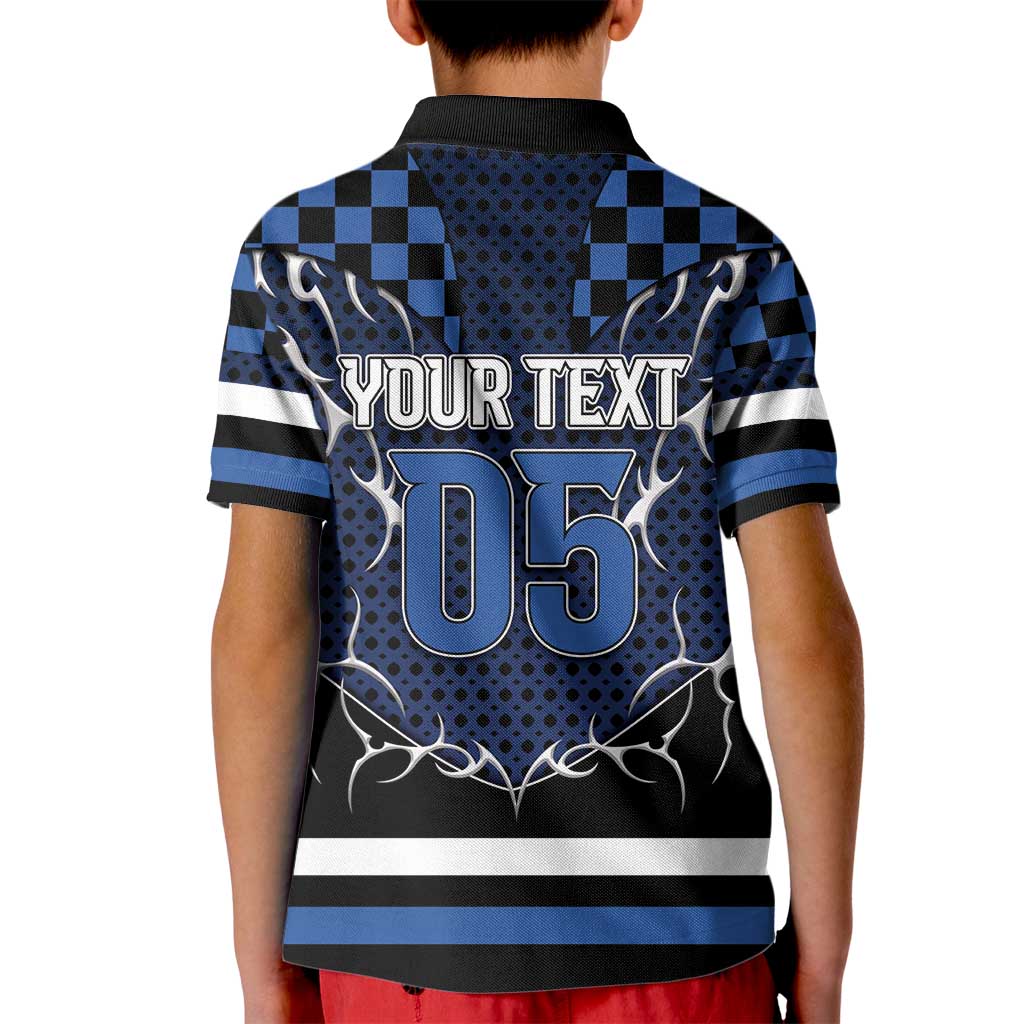 Custom Hockey Kid Polo Shirt Tribal Strike