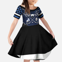 Custom Hockey Kid Short Sleeve Dress Tribal Strike
