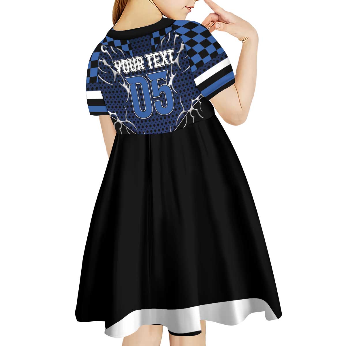 Custom Hockey Kid Short Sleeve Dress Tribal Strike