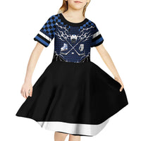Custom Hockey Kid Short Sleeve Dress Tribal Strike