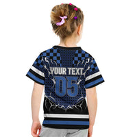 Custom Hockey Kid T Shirt Tribal Strike