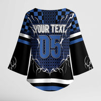 Custom Hockey Kimono Sleeve Blouse Tribal Strike