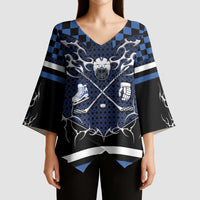 Custom Hockey Kimono Sleeve Blouse Tribal Strike