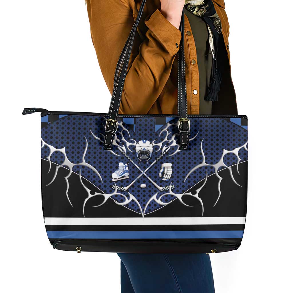 Hockey Leather Tote Bag Tribal Strike