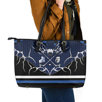 Hockey Leather Tote Bag Tribal Strike