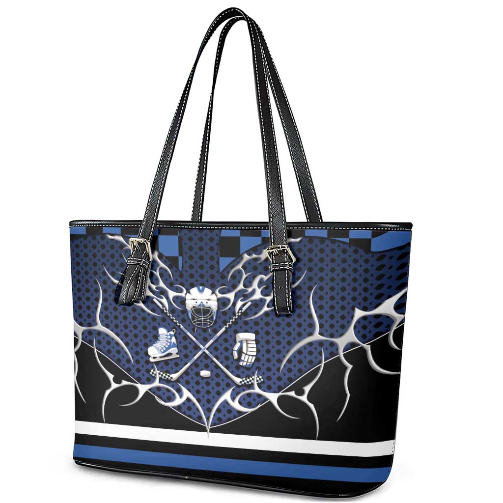 Hockey Leather Tote Bag Tribal Strike