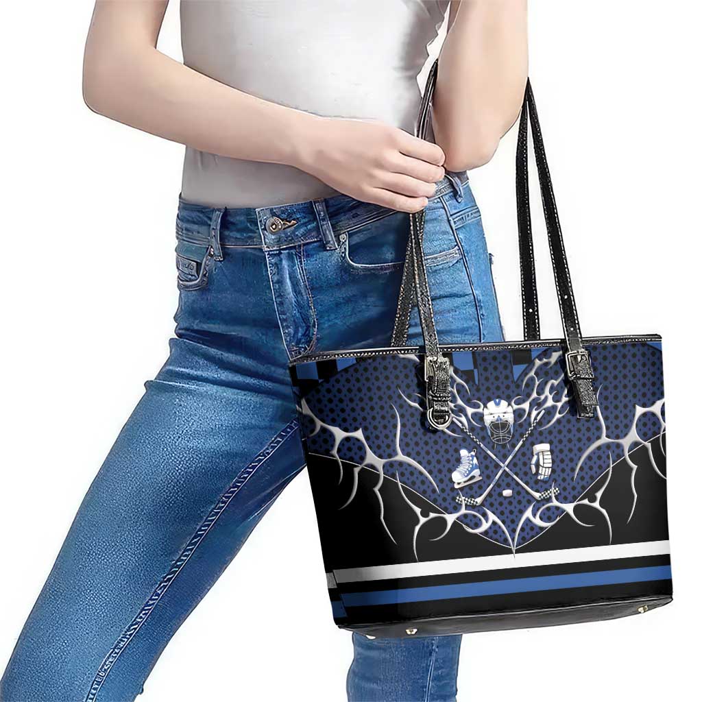 Hockey Leather Tote Bag Tribal Strike