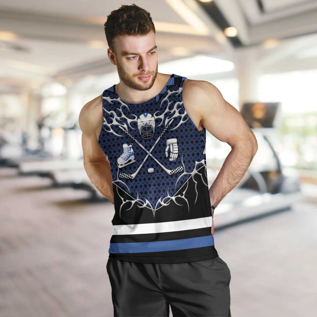 Custom Hockey Men Tank Top Tribal Strike