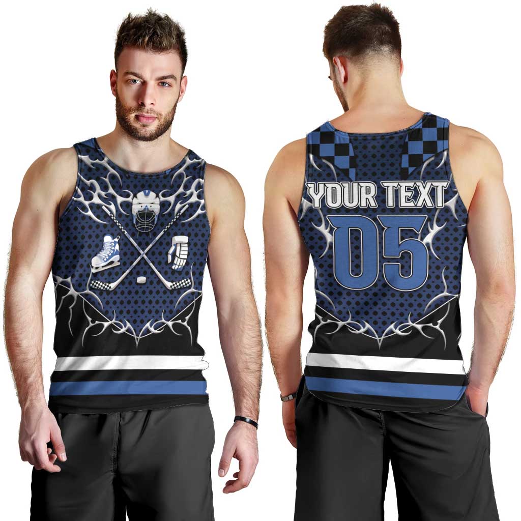 Custom Hockey Men Tank Top Tribal Strike
