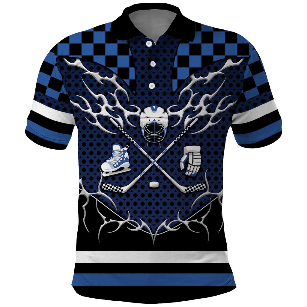 Custom Hockey Polo Shirt Tribal Strike