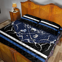 Hockey Quilt Bed Set Tribal Strike