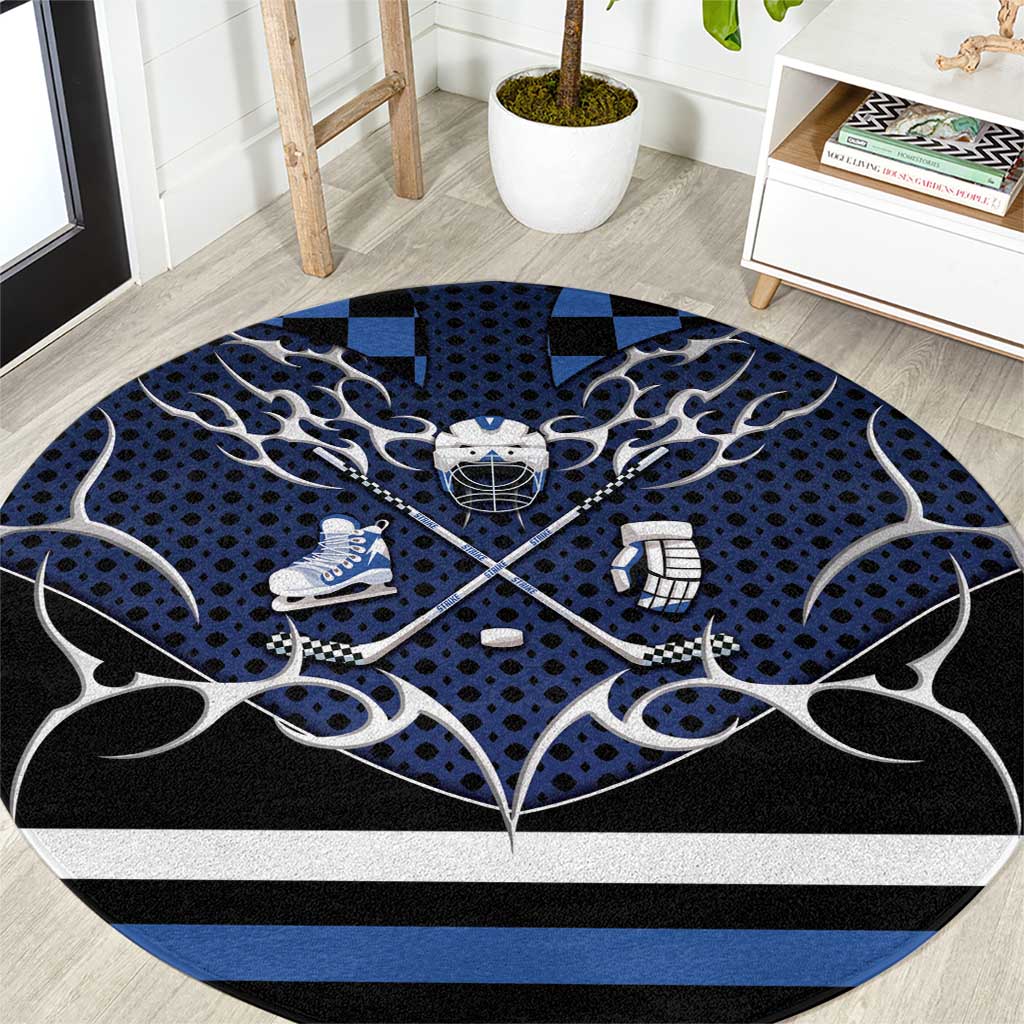 Hockey Round Carpet Tribal Strike