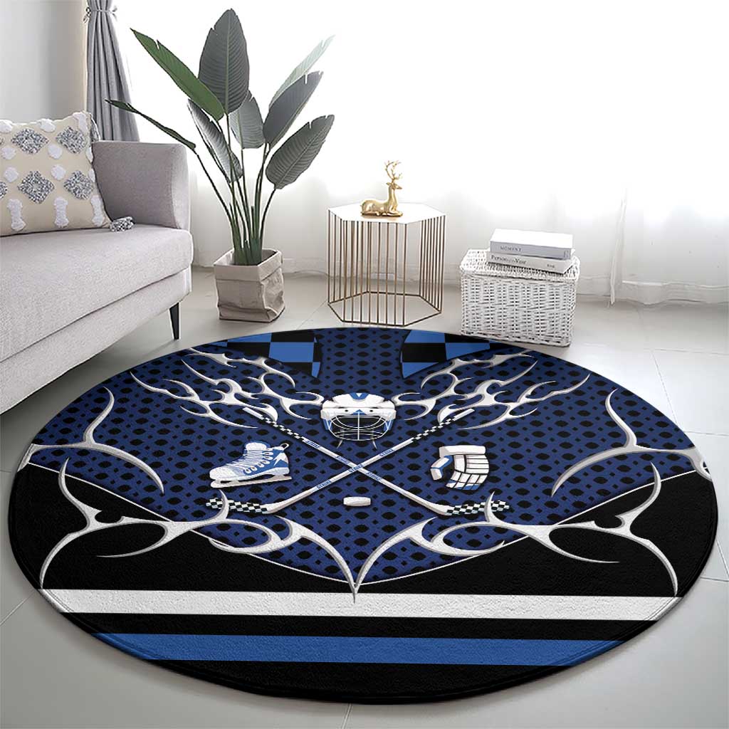 Hockey Round Carpet Tribal Strike