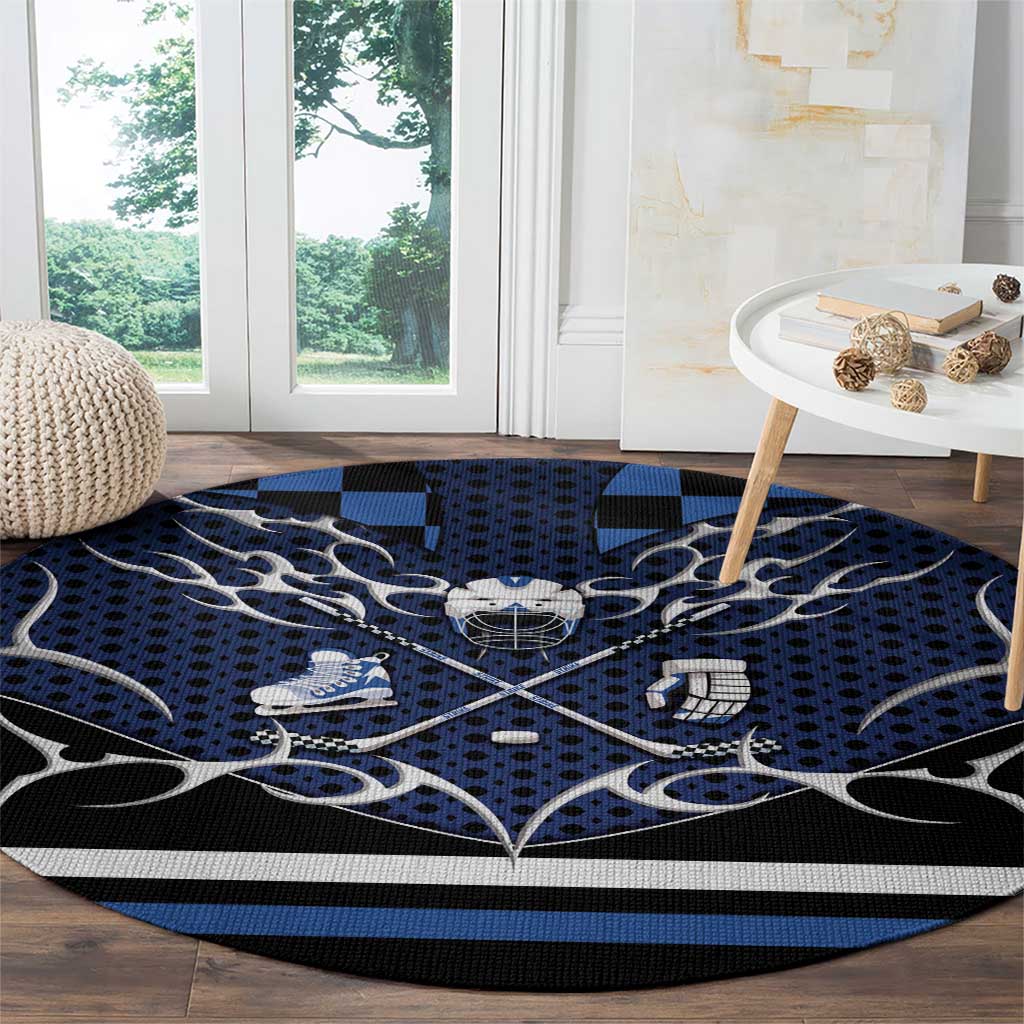 Hockey Round Carpet Tribal Strike