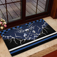 Hockey Rubber Doormat Tribal Strike