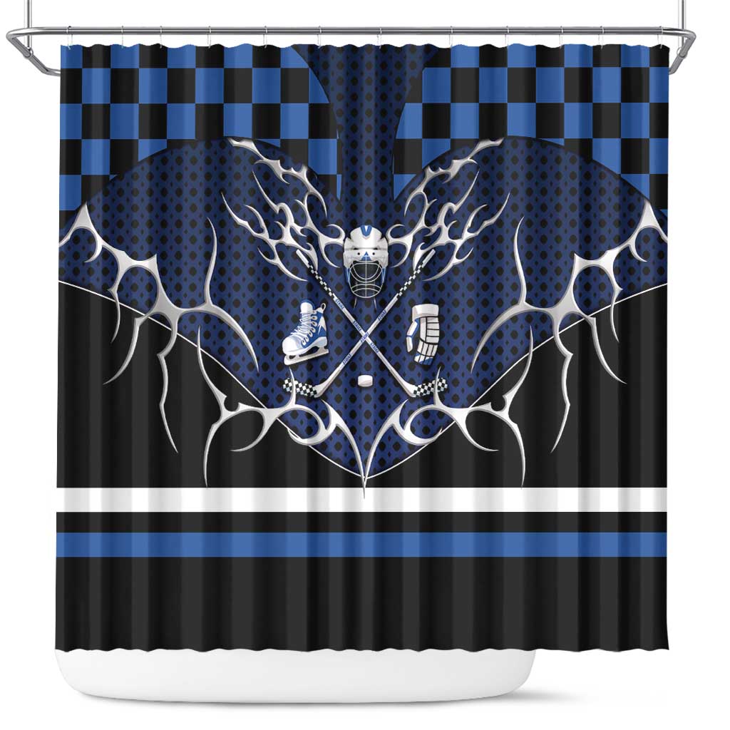 Hockey Shower Curtain Tribal Strike
