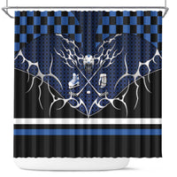 Hockey Shower Curtain Tribal Strike