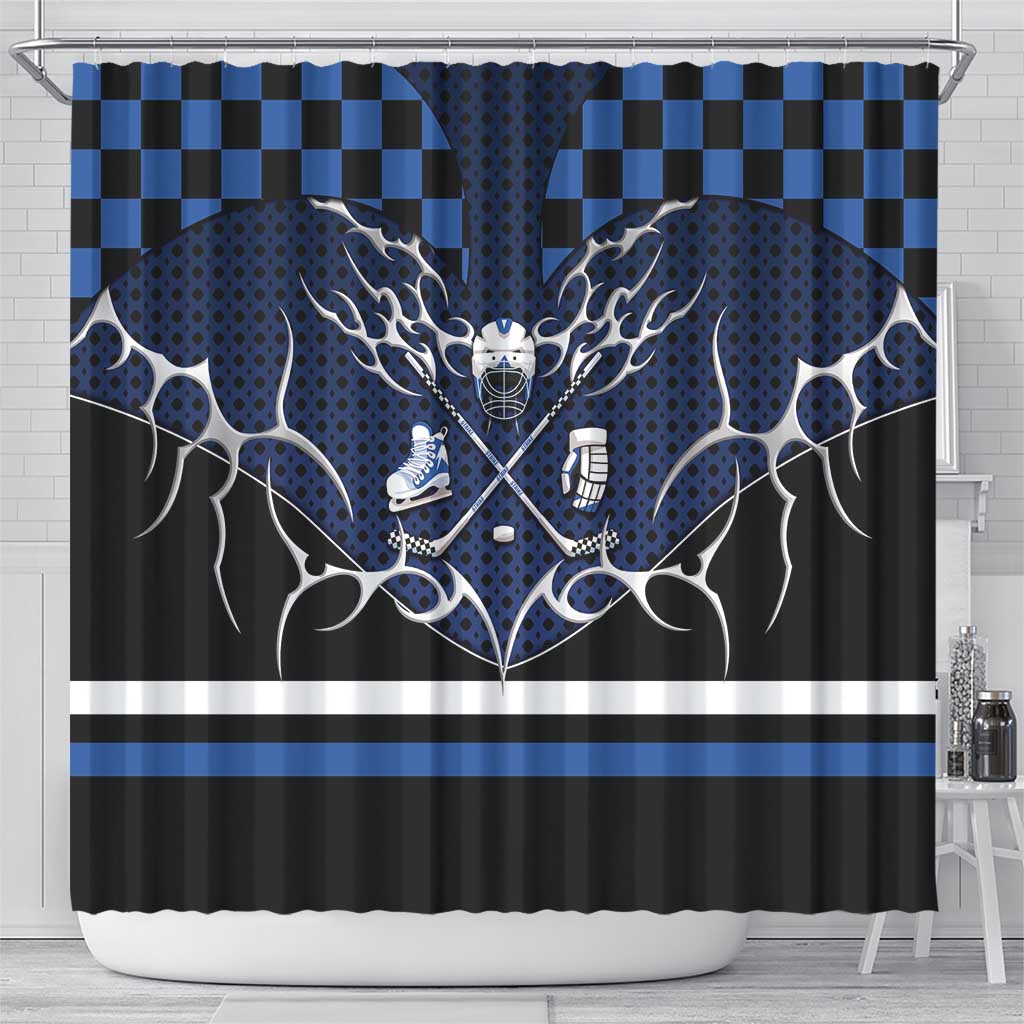 Hockey Shower Curtain Tribal Strike