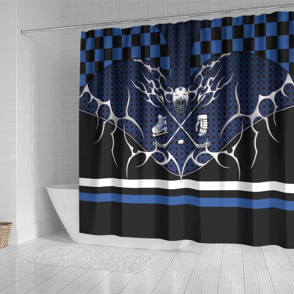 Hockey Shower Curtain Tribal Strike
