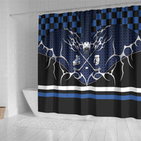 Hockey Shower Curtain Tribal Strike