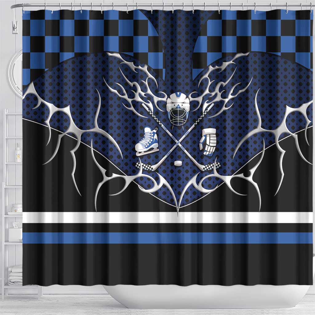 Hockey Shower Curtain Tribal Strike