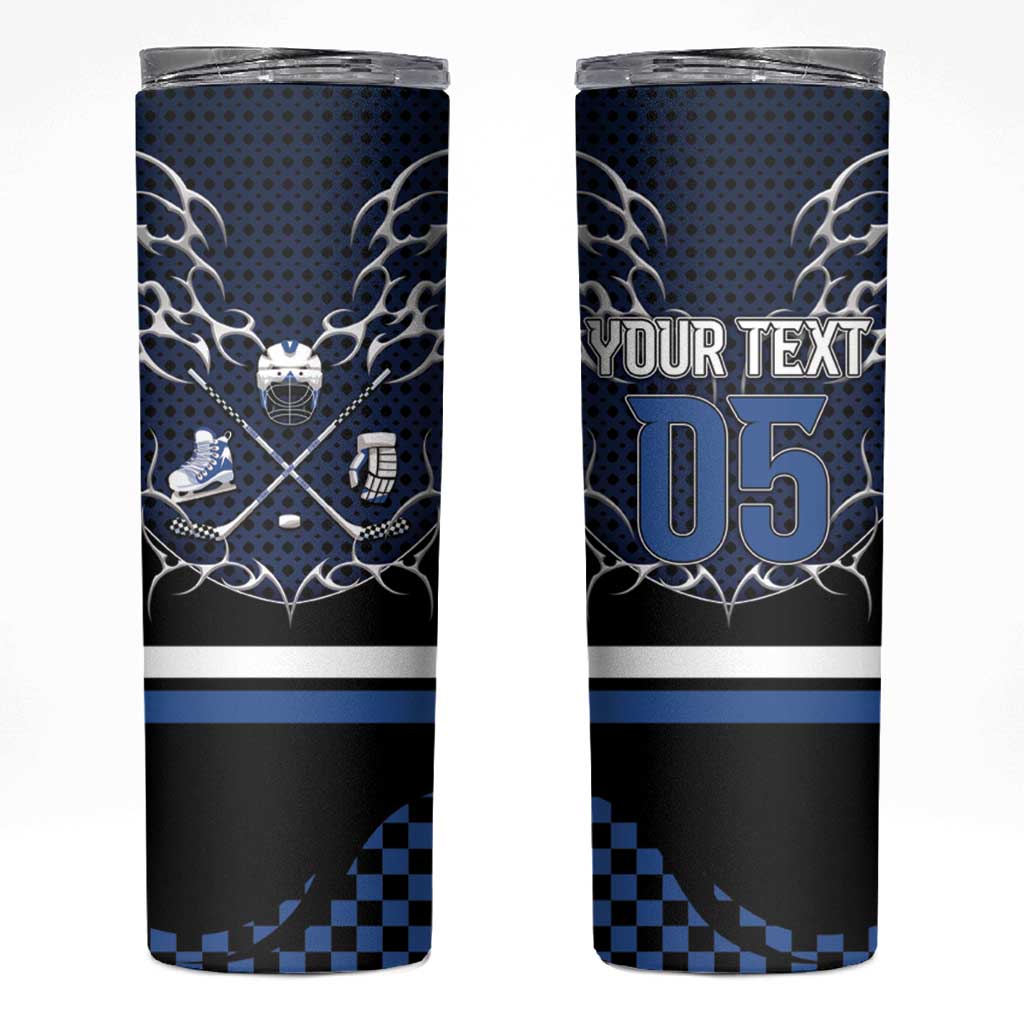 Custom Hockey Skinny Tumbler Tribal Strike
