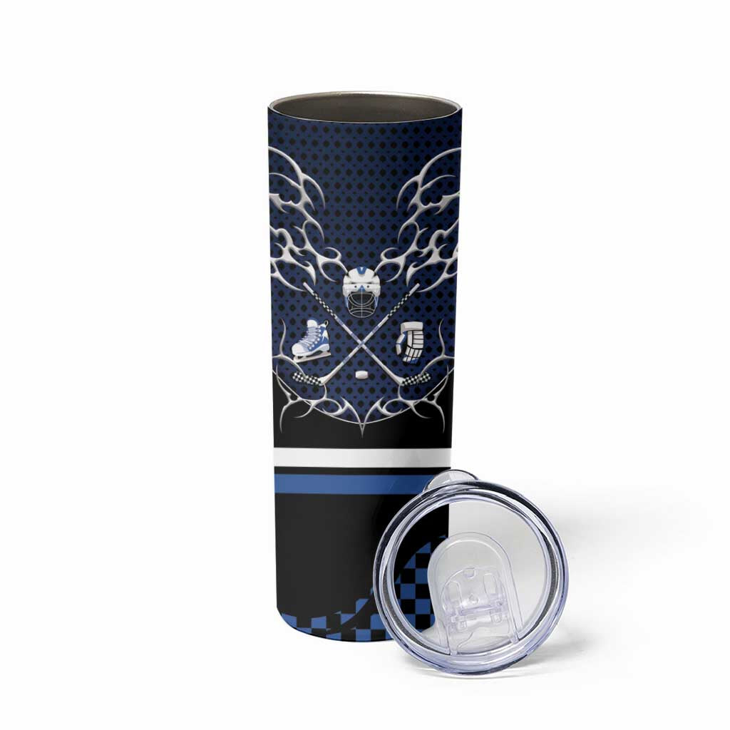Custom Hockey Skinny Tumbler Tribal Strike