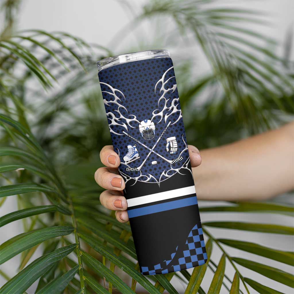 Custom Hockey Skinny Tumbler Tribal Strike