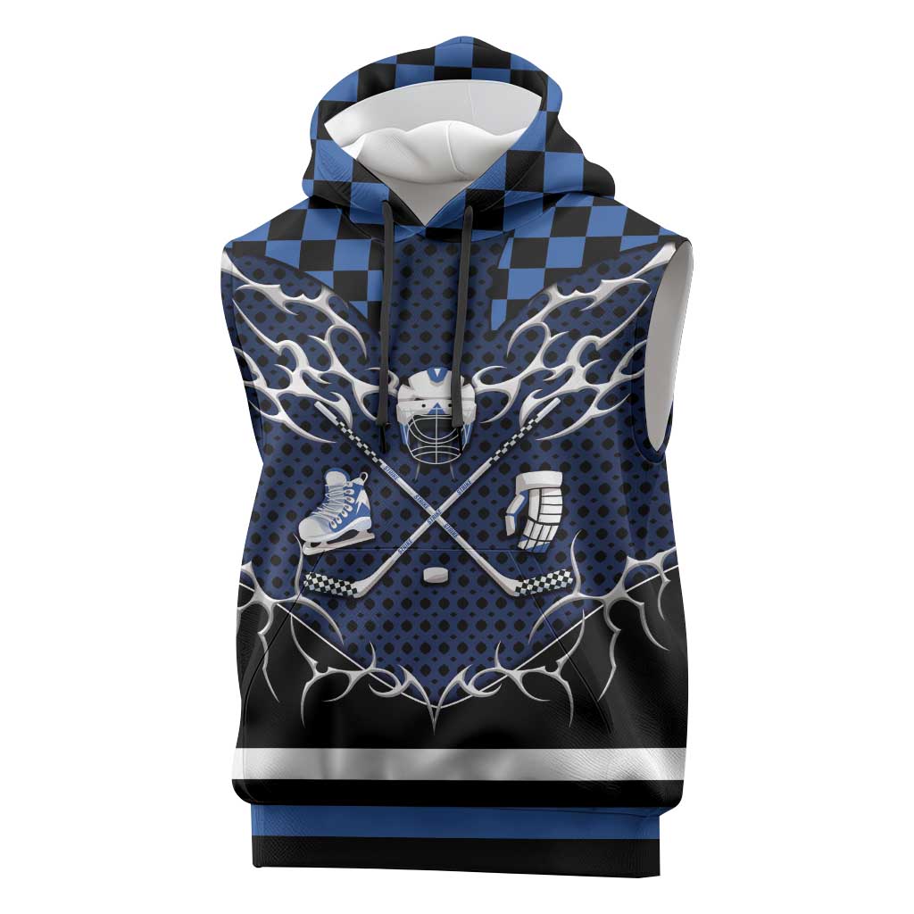 Custom Hockey Sleeveless Hoodie Tribal Strike