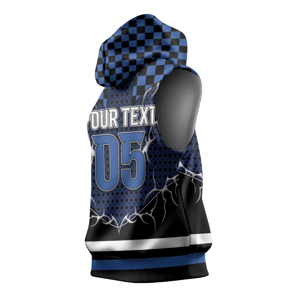 Custom Hockey Sleeveless Hoodie Tribal Strike