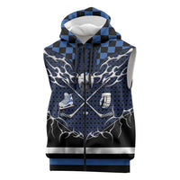 Custom Hockey Sleeveless Zip Hoodie Tribal Strike