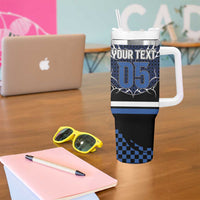 Custom Hockey Tumbler With Handle Tribal Strike