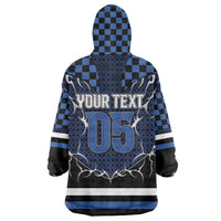 Custom Hockey Wearable Blanket Hoodie Tribal Strike