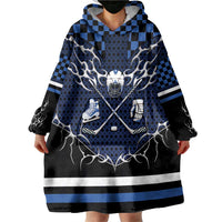 Custom Hockey Wearable Blanket Hoodie Tribal Strike