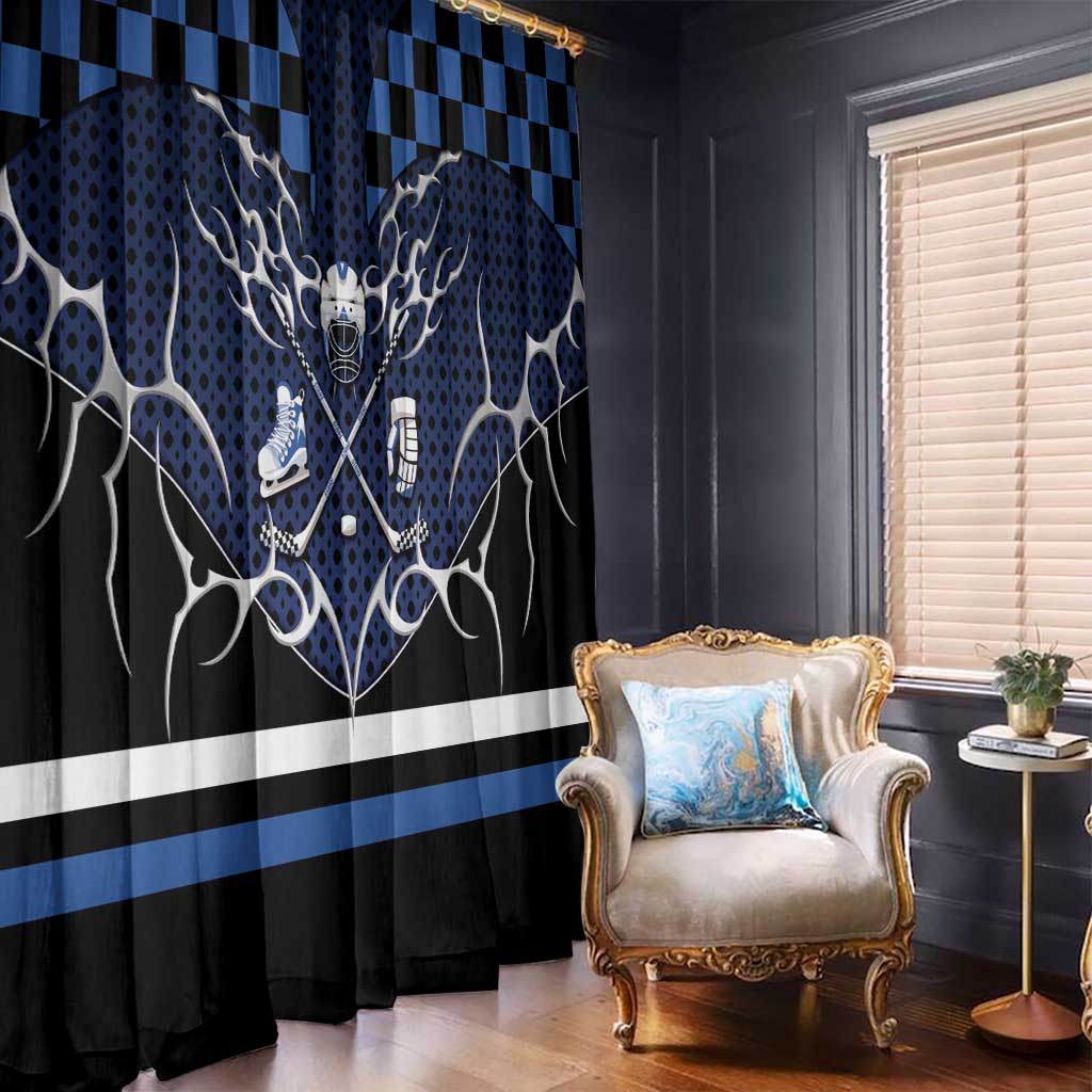 Hockey Window Curtain Tribal Strike