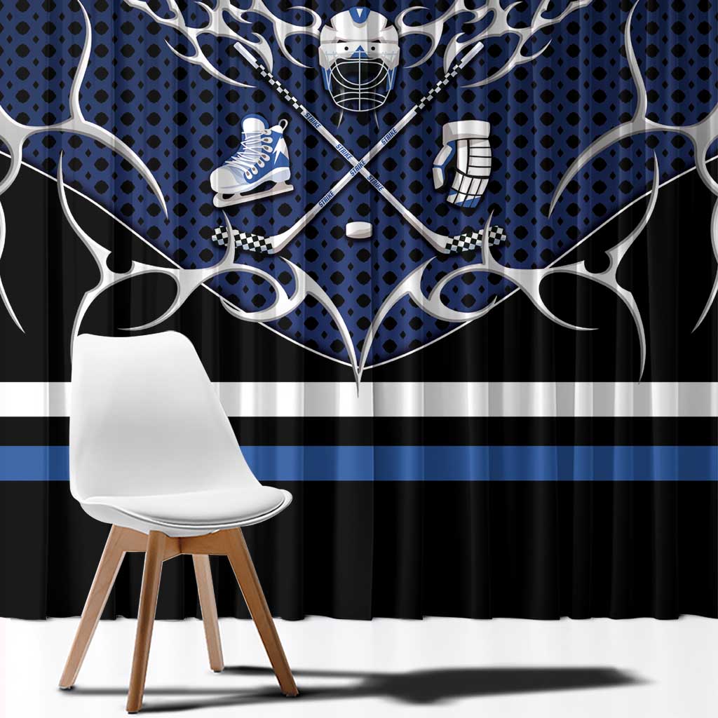 Hockey Window Curtain Tribal Strike