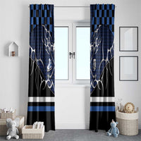 Hockey Window Curtain Tribal Strike