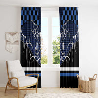 Hockey Window Curtain Tribal Strike
