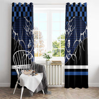 Hockey Window Curtain Tribal Strike