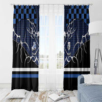 Hockey Window Curtain Tribal Strike